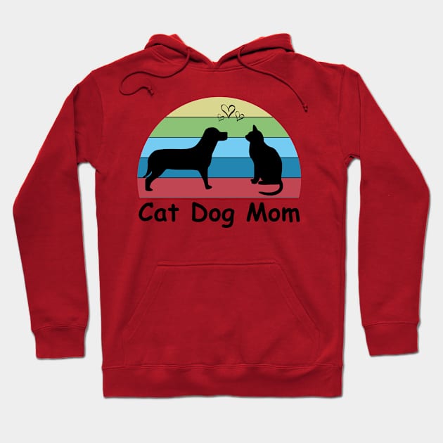 Funny Dog and Cat Mom Gift Hoodie by YassShop